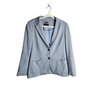 Talbots Aberdeen Blazer Blue 2 button sz 12 office career professional academic